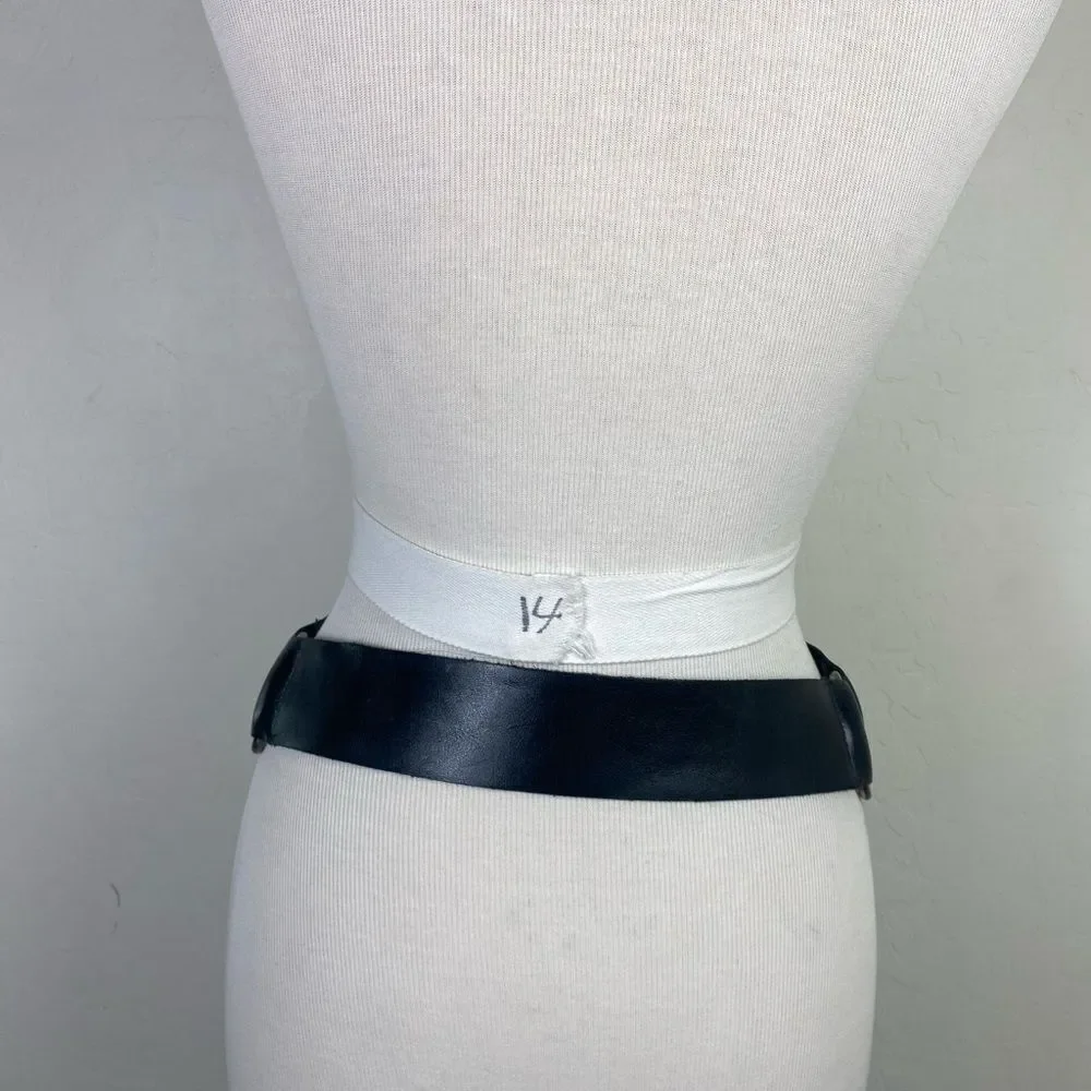 Leatherock Black Statement Belt with Intricate Design